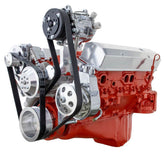 CVF Racing 350-SERPENTINE-AC-L BEAST 8-Rib Serpentine Conversion, AC, Power Steering & High-Mount Alternator, Polished