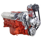 CVF Racing 350-SERPENTINE-AC-L BEAST 8-Rib Serpentine Conversion, AC, Power Steering & High-Mount Alternator, Polished