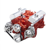CVF Racing 350-SERPENTINE-PS-C BEAST 8-Rib Serpentine Conversion, Power Steering & Alternator, Polished