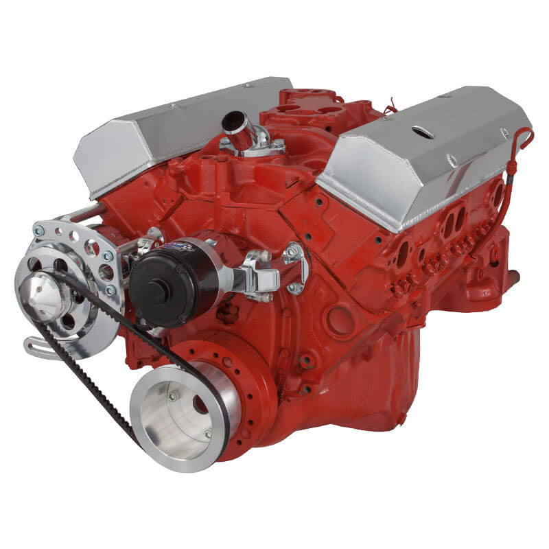 CVF Racing 350-ALT-SYSTEM-C-EWP V-Belt Alternator-Only Pulley & Bracket System, Polished