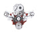 CVF Racing SBC Wraptor serpentine system for Roots blower, Polished, 350SC-WRAPTOR