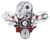 CVF Racing SBC Wraptor serpentine system for Roots blower, Polished, 350SC-WRAPTOR