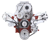 CVF Racing SBC Wraptor serpentine system for Roots blower, Polished, 350SC-WRAPTOR