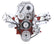 CVF Racing SBC Wraptor serpentine system for Roots blower, Polished, 350SC-WRAPTOR