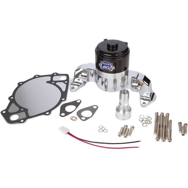 CVF Racing chrome billet aluminum electric water pump for Ford 351C, 351M and 400, 351C-EWP