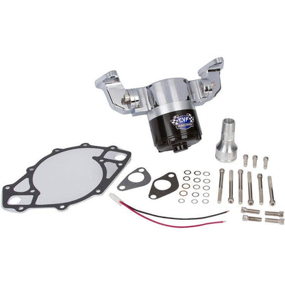 CVF Racing chrome billet aluminum electric water pump for Ford 351C, 351M and 400, 351C-EWP