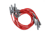 Super Conductor Spark Plug Wire Set Chevy 366-454 W/Hei Cap For Use With Chevy 366-454 With Hei Cap, Red Jacket MSD Ignition