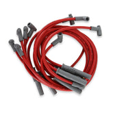 Super Conductor Spark Plug Wire Set Ford 351C-460, W/Hei Cap For Use With Ford 351C-460 With Hei Cap, Red Jacket MSD Ignition