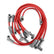 Super Conductor Spark Plug Wire Set Small Block Chevy W/Hei Cap For Use On Chevy Small Block With Hei, Red Jacket MSD Ignition