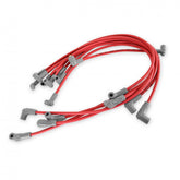Super Conductor Spark Plug Wire Set Small Block Chevy W/Hei Cap For Use On Chevy Small Block With Hei, Red Jacket MSD Ignition