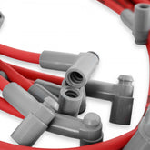 Super Conductor Spark Plug Wire Set Small Block Chevy W/Hei Cap For Use On Chevy Small Block With Hei, Red Jacket MSD Ignition