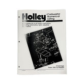 Carburetors Number Listing Handbook Carburetor Numerical Listing Holley