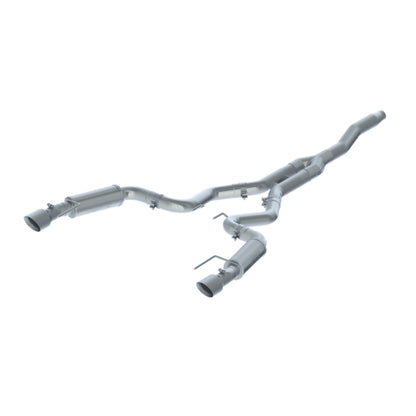 MBRP 2015-2026 Ford Mustang EcoBoost 2.3L T409 3in Cat Back Dual Split Rear Exit (Street Version) | S7274409