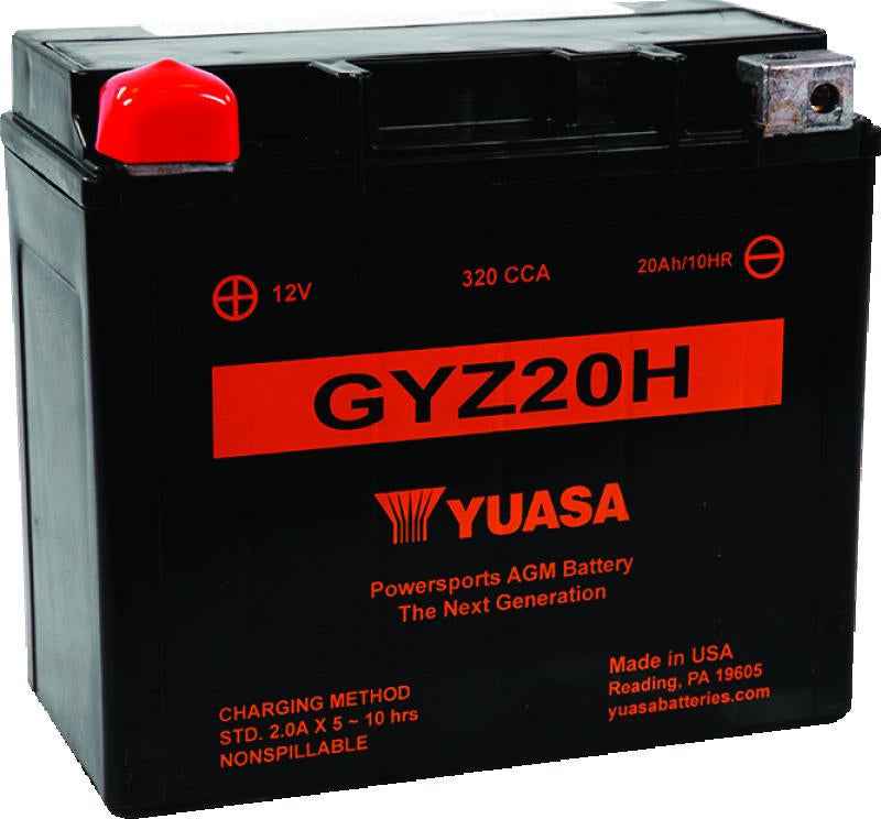 Yuasa GYZ20H High Performance Maintenance Free AGM 12-Volt Battery