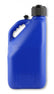 Utility Jug with Filler Hose Square Plastic 5 Gallon Blue Mr Gasket