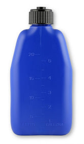 Utility Jug with Filler Hose Square Plastic 5 Gallon Blue Mr Gasket