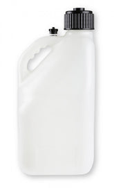 Utility Jug W/Filler Hose Square Plastic 5 Gallon White Mr Gasket