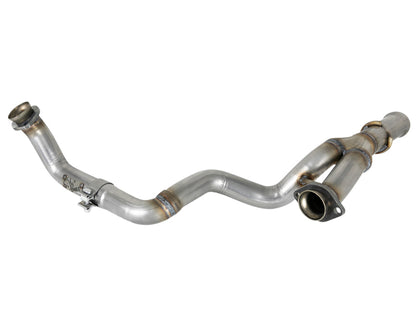 aFe Power Twisted Steel Y-Pipe 2-1/4in 409 Stainless Steel Exhaust System 2018 Jeep Wrangler (JL) V6-3.6L | 48-48026