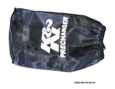 K&N Round Straight - Black - 3.5in ID x 5in H - PreCharger Air Filter Wrap Blue