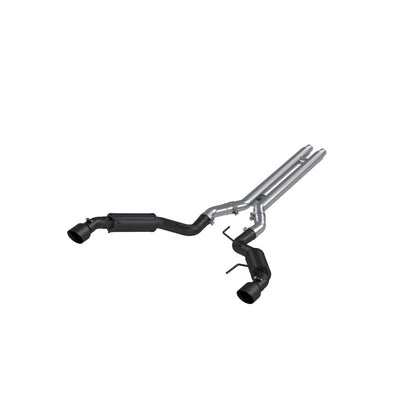 MBRP 15-17 Ford Mustang GT 5.0 3in Cat Back Dual Split Rear Race Version 4.5in Tips - Black Coated | S7278BLK