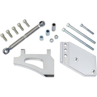 CVF Racing polished billet A/C compressor bracket for Ford FE 390, 427 and 428, 390-ACBRKT