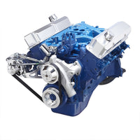 CVF Racing polished BEAST alternator-only serpentine conversion kit for Ford FE 390, 427 and 428, 390-SERPENTINE-ALT