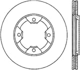 StopTech Power Slot 84-85 Nissan 300ZX Slotted & Drilled Right Front Rotor