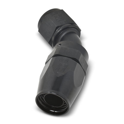 Russell -6 AN 45-Degree ProClassic Hose End | Black Anodized Aluminum | 610095
