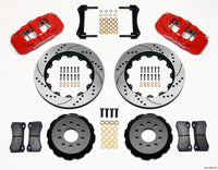 Wilwood AERO6 Front Hat Kit 14.00 Drilled Red 2005-2014 Mustang