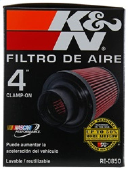 K&N Universal Air Filter | Round Tapered, 4in Flange, 6in Tall | RE-0850