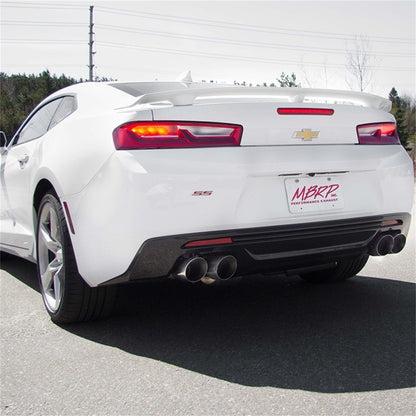 MBRP 2016-2024 Chevy Camaro V8 6.2L 6spd 3in T409 Race Dual Cat Back w/ 4.5in Quad Dual Wall Tips | S7033409