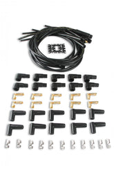 Spark Plug Wire Set- 8MM Black Wire With Black Straight Boots 4040K, Spark Plug Wires, Super Stock, Spiral Core, 8Mm, Black, Set ACCEL