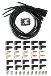 Spark Plug Wire Set- 8MM Black Wire With Black Straight Boots 4040K, Spark Plug Wires, Super Stock, Spiral Core, 8Mm, Black, Set ACCEL