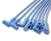 Spark Plug Wire Set- 8MM Blue Wire With Blue 90 Deg Boots 4041B, Spark Plug Wires, Super Stock, Spiral Core, 8Mm, Blue, Set ACCEL