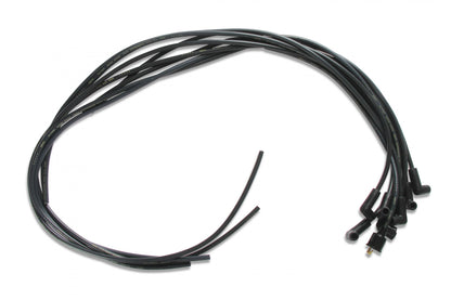 Spark Plug Wire Set- 8MM Black Wire With Black 90 Deg Boots 8MM Super Stock Graphite Core Universal Fit Spark Plug Wire Set Feature Graphite Rfi/Emi Suppression Technology ACCEL