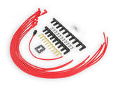 Spark Plug Wire Set- 8Mm- Super Stock Universal-Graphite Core- 90 Deg Boots- Red 4041R Universal Fit Super Stock 8MM Spark Plug Wires Feature A Spiral Core And Red Silicone Jacket ACCEL