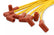 Spark Plug Wire Set 8MM Yellow With Orange 90 Deg Boots 4041 8MM Universal Fit Super Stock Spark Plug Wires Feature A Spiral Core And Yellow Silicone Jacket ACCEL
