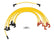Spark Plug Wire Set 8MM Yellow With Hei Stock Style Boots Sbc 1974-1988 V8 Super Stock Spiral Core ACCEL