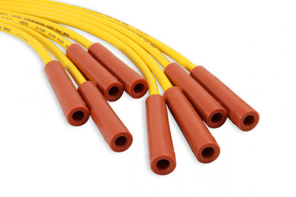 Spark Plug Wire Set Super Stock Graphite Core 8MM GM V8 1975-90 Yellow This 8MM Custom Fit Super Stock Spark Plug Wire Set Fits Select GM V8 Applications 1975-90 ACCEL
