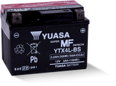 Yuasa YTX4L-BS Maintenance Free AGM 12-Volt Battery w/Bottle