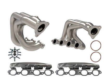 aFe Power Twisted 304 Stainless Steel Header 2020 Chevy Corvette (C8) 6.2L V8 - Titanium Ceramic Coated | 48-34148-T