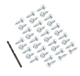 Tire Screws Steel 35 Pieces Enough for Two Tires. Includes Drill Bit Mr Gasket