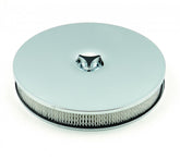 Air Cleaner Low Mount Chrome 14 Inch Diameter, 2-1/4 Inch Tall, 5-1/8 Inch Neck Mr Gasket