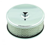 Air Filter Assembly Chrome 6-1/2 Inch x 2-7/16 Inch Fits 2,3 or 4-Barrel Carburetors with 5-1/8 Inch Neck Mr Gasket