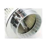 Air Cleaner Deep Dish 4 Inch x 2 Inch Chrome Fits 1 and 2-Barrel Carburetors with 2-5/16 Inch or 2-5/8 Inch Carb Neck including most VW Mr Gasket