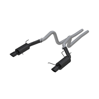 MBRP 11-14 Ford Mustang GT 5.0L 3in Cat Back Dual Split Rear Street Version 4in Tips - Black | S7258BLK