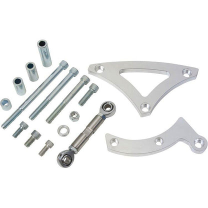 CVF Racing polished V-belt alternator bracket for Chrysler big block 426 and 440, 440-ALTBRKT