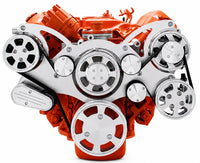 CVF Racing polished WRAPTOR all inclusive 8 rib serpentine system for Chrysler big block 383, 400, 426 and 440 engines, 440-WRAPTOR