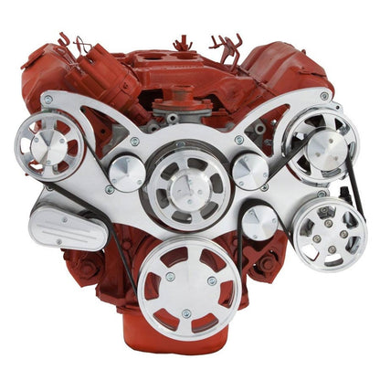 CVF Racing polished WRAPTOR all inclusive 8 rib serpentine system for Chrysler big block 383, 400, 426 and 440 engines, 440-WRAPTOR