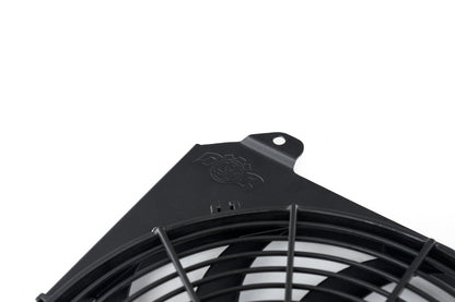 CSF Aluminum Fan Shroud with 12in SPAL Fan — 1992-2000 Honda Civic | 909 CFM, Black | 2858FB